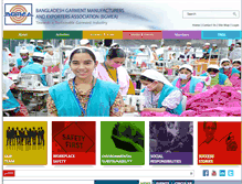 Tablet Screenshot of bgmea.com.bd